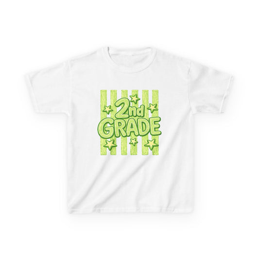2nd Grade Kids T‑Shirt — Bright Green Back-to-School Tee