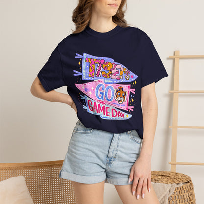 Game Day Pennant T-Shirt - 'Let's Go Game Day' Cheer Tee
