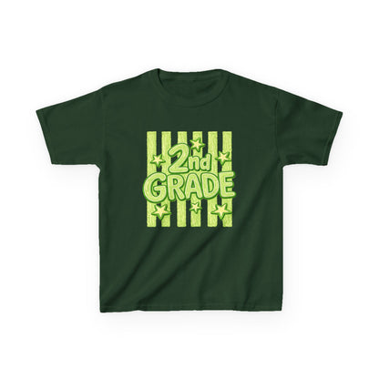 2nd Grade Kids T‑Shirt — Bright Green Back-to-School Tee