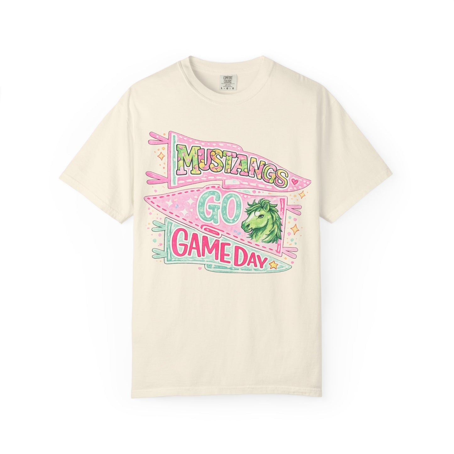 Mustangs Go Game Day T-Shirt — School Spirit Vintage Pennant Tee