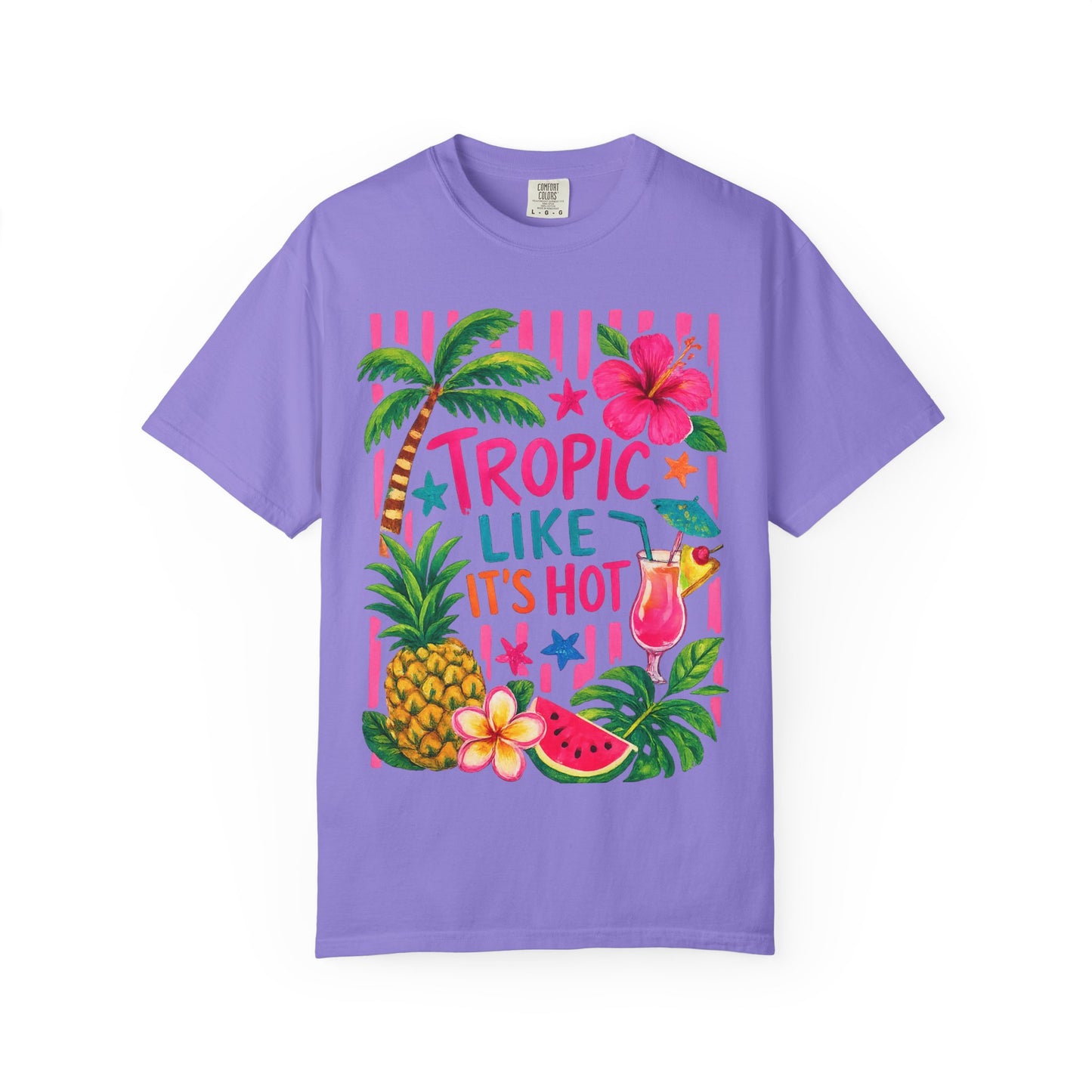 T-Shirt — Tropic Like It’s Hot Tropical Pineapple & Cocktail Summer Tee