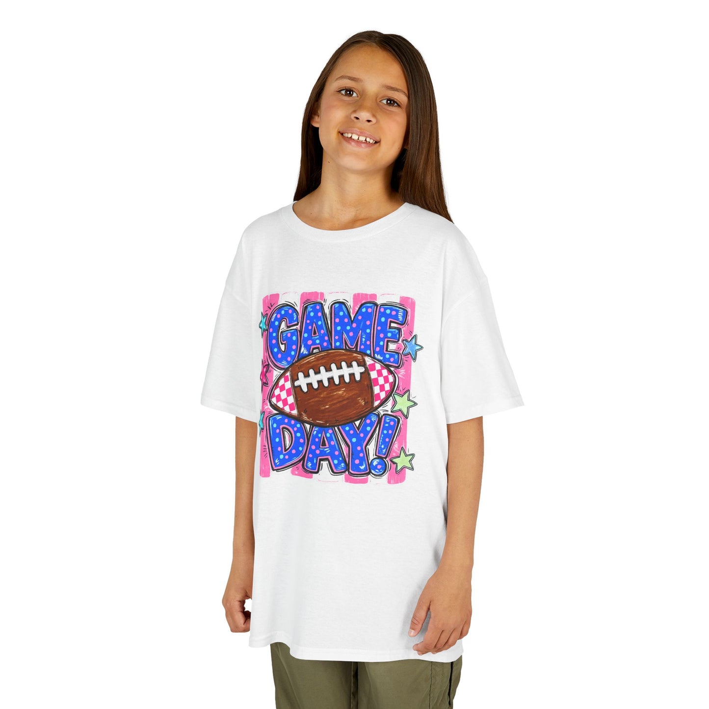 Kids Tee — "Game Day!" Football Graphic