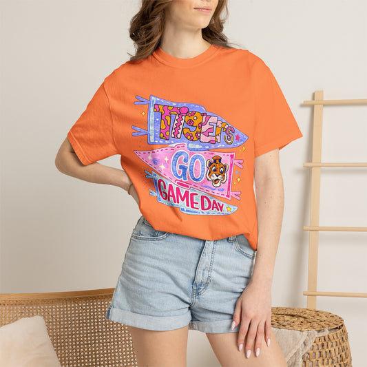 Game Day Pennant T-Shirt - 'Let's Go Game Day' Cheer Tee