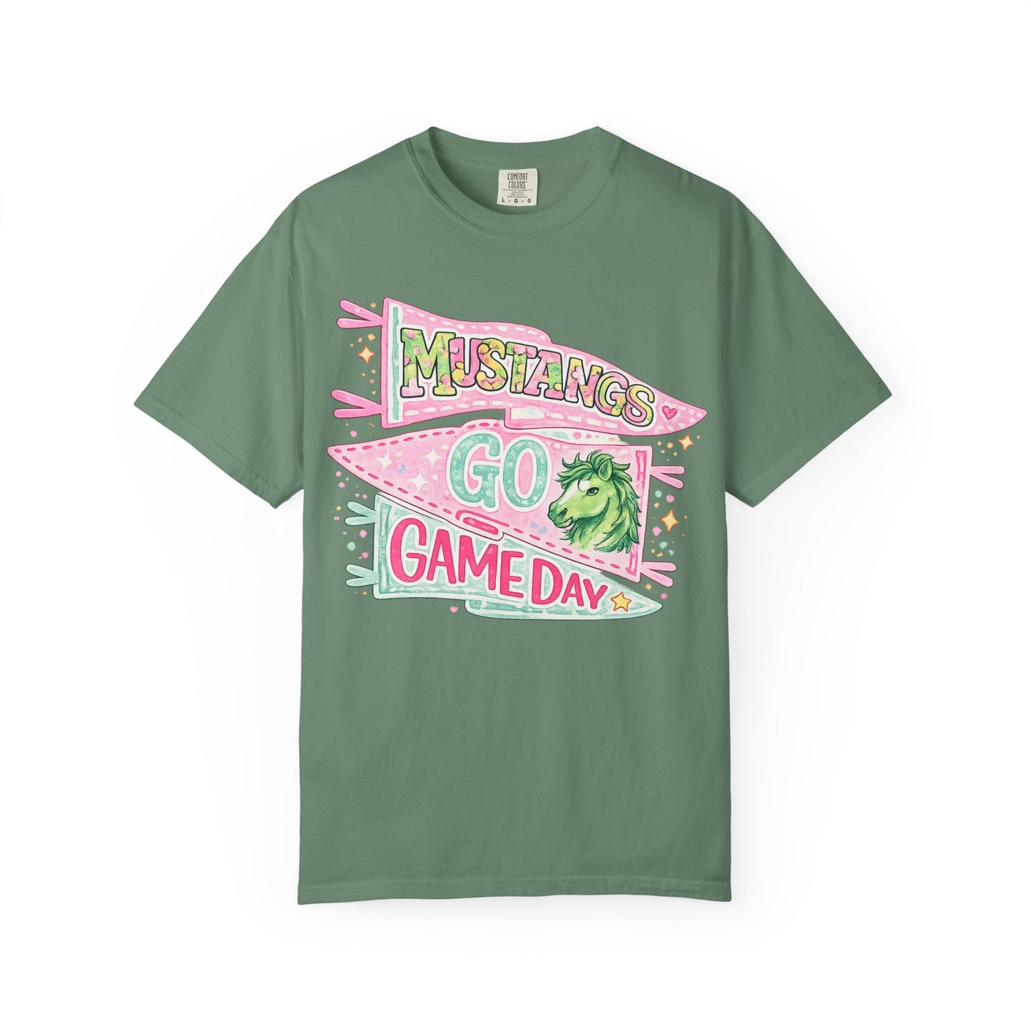 Mustangs Go Game Day T-Shirt — School Spirit Vintage Pennant Tee
