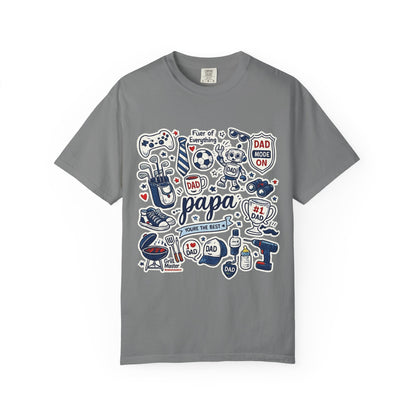 Papa Dad Doodle T-Shirt — Father's Day Gifts, #1 Dad Graphic Tee