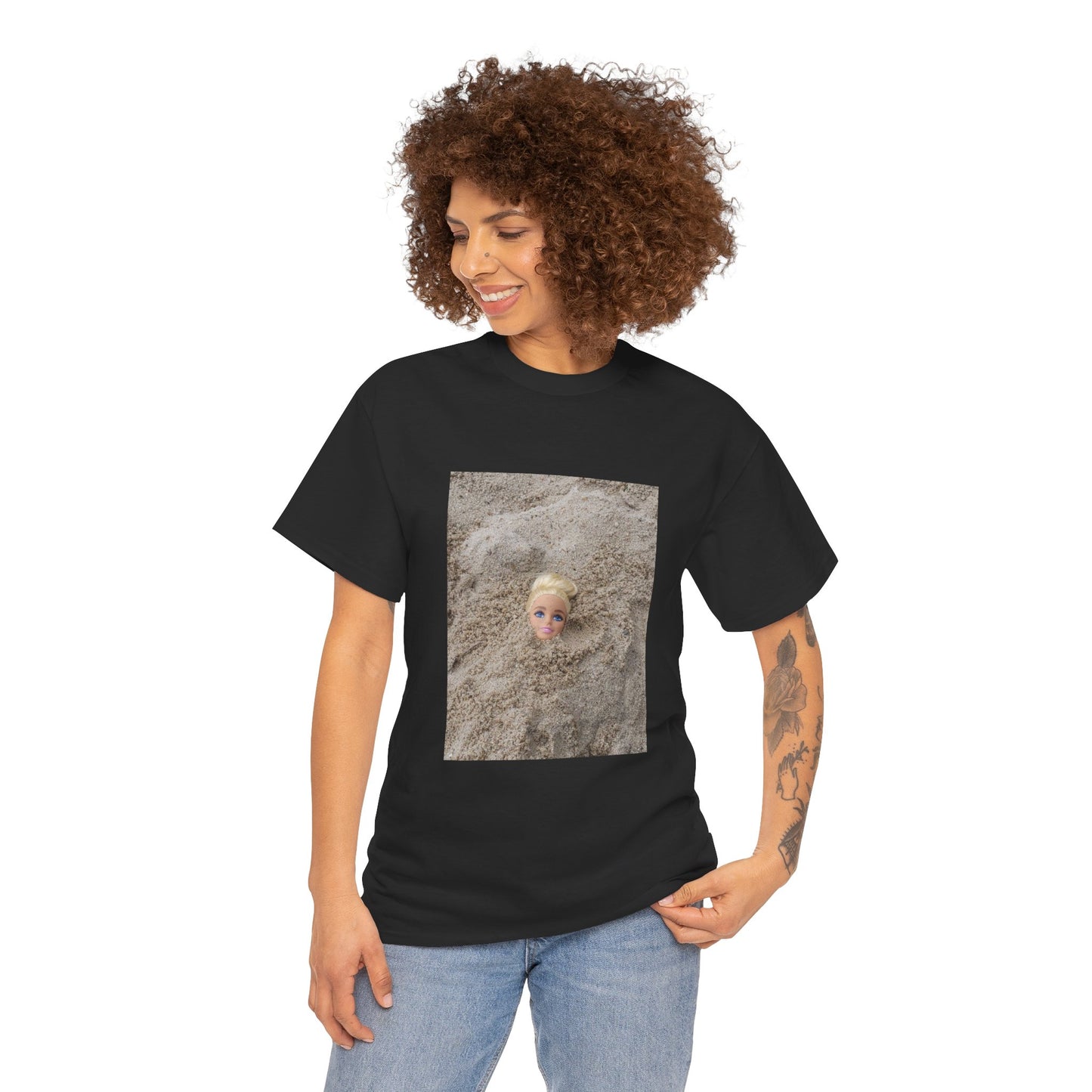Face Buried in Sand T-Shirt | Beach Photo Tee, Sandcastle Fun