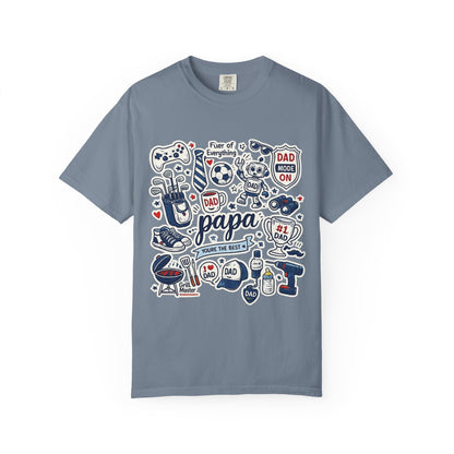 Papa Dad Doodle T-Shirt — Father's Day Gifts, #1 Dad Graphic Tee