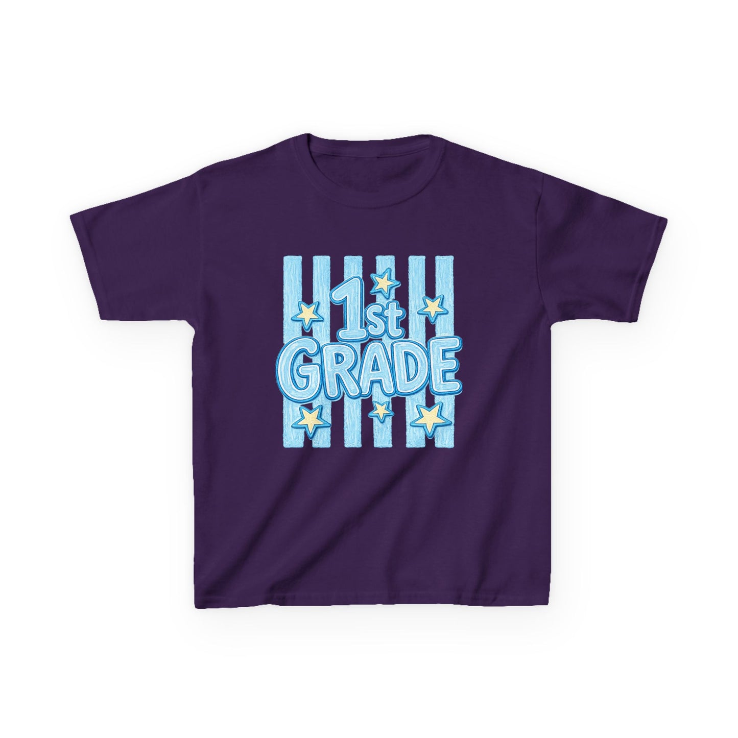 1st Grade Kids T-Shirt – Back to School Blue Stars Design