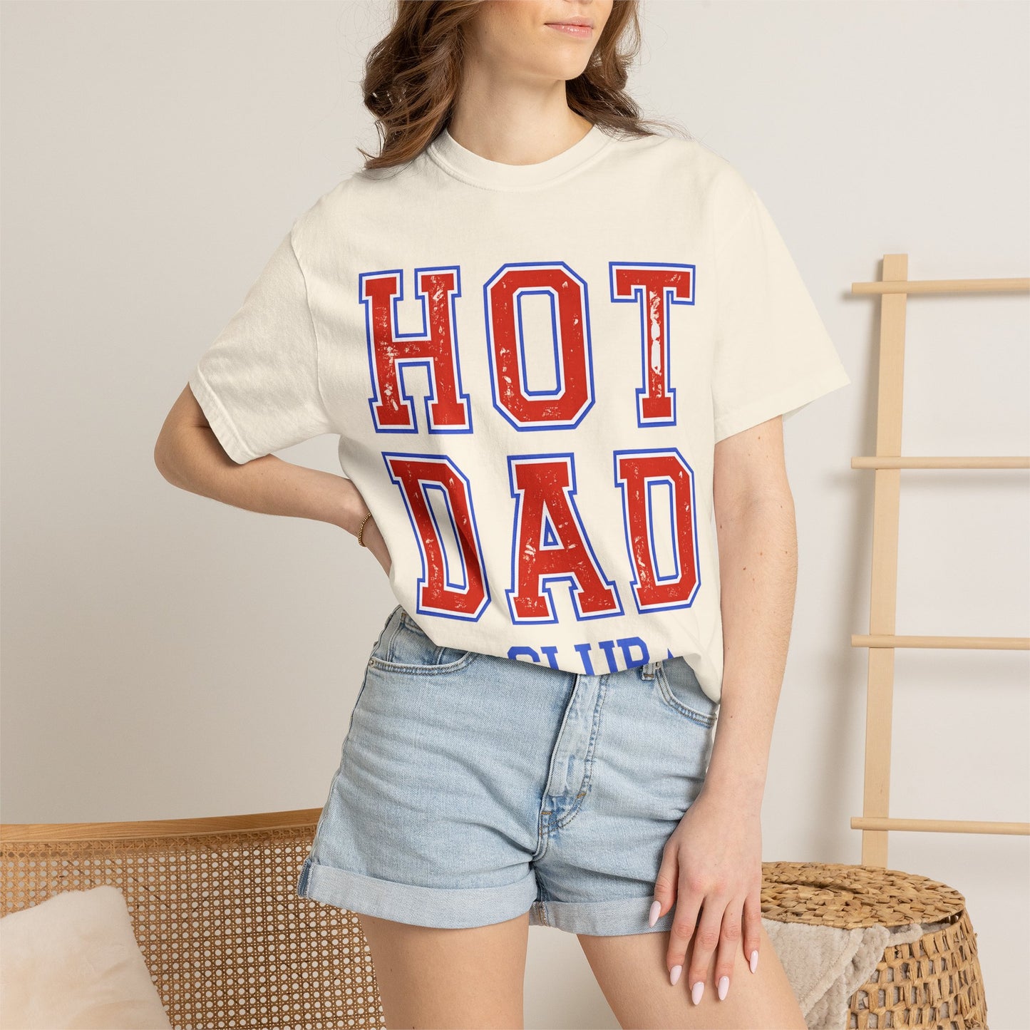 Hot Dad Club T-Shirt — Retro Varsity Dad Graphic Tee for Father’s Day