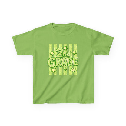 2nd Grade Kids T‑Shirt — Bright Green Back-to-School Tee