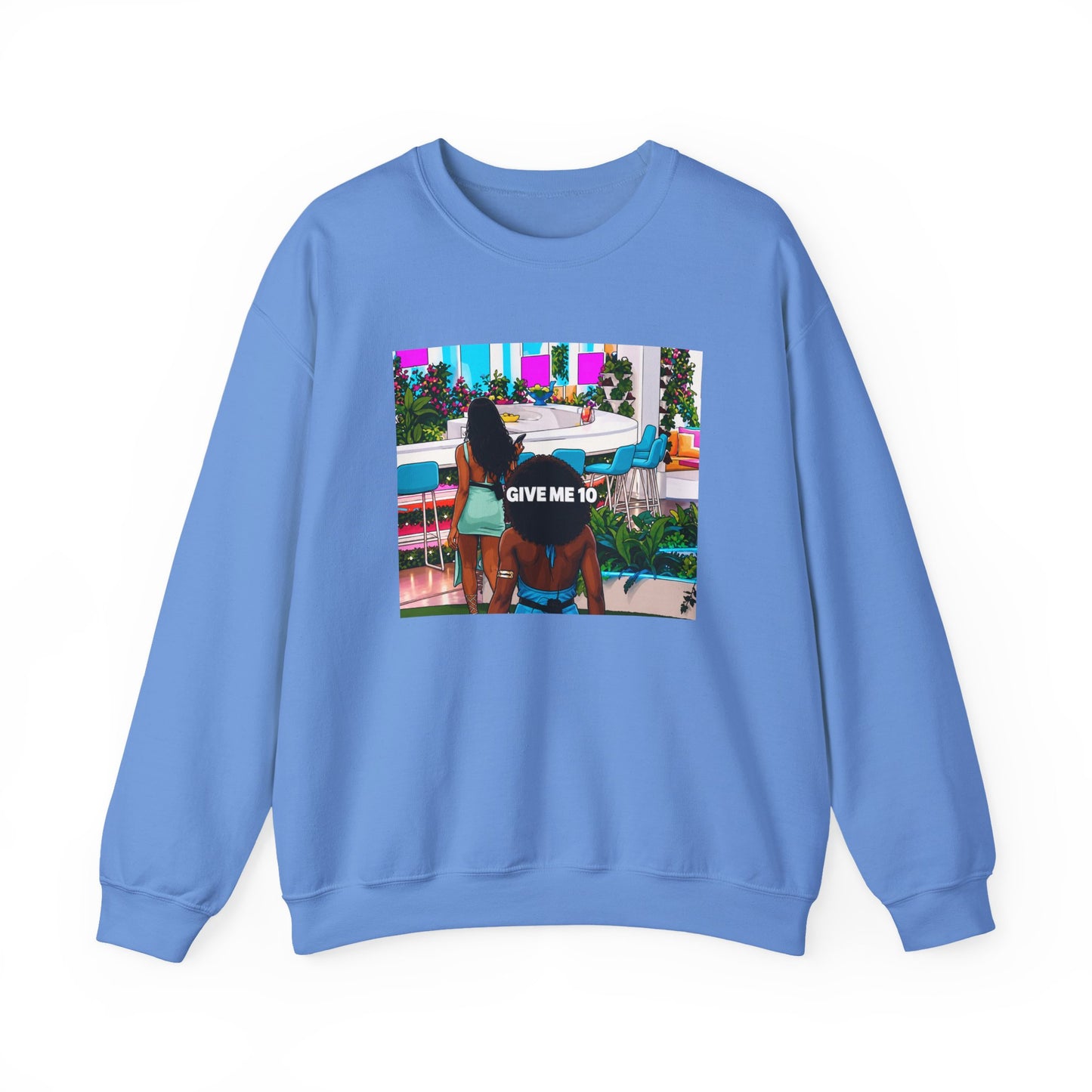 Give Me 10 Crewneck Sweatshirt — Retro Poolside Graphic Pullover
