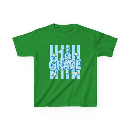 1st Grade Kids T-Shirt – Back to School Blue Stars Design