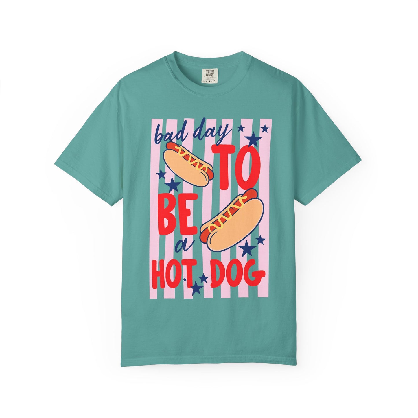 T-Shirt — "Bad Day to Be a Hot Dog" Retro Hotdog Graphic Tee
