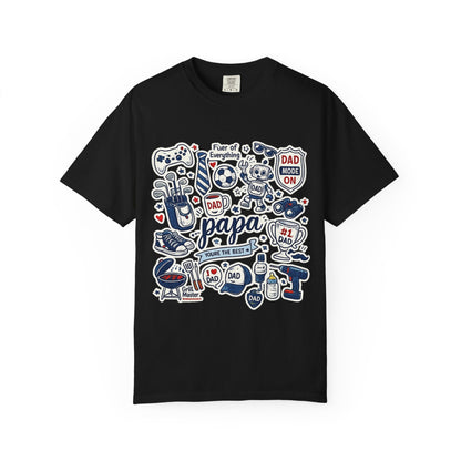 Papa Dad Doodle T-Shirt — Father's Day Gifts, #1 Dad Graphic Tee