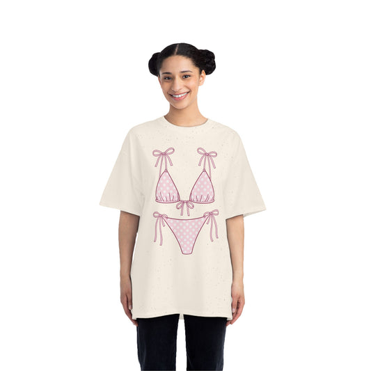 Bikini Graphic T-Shirt — Playful Pink Bikini Illustration Tee