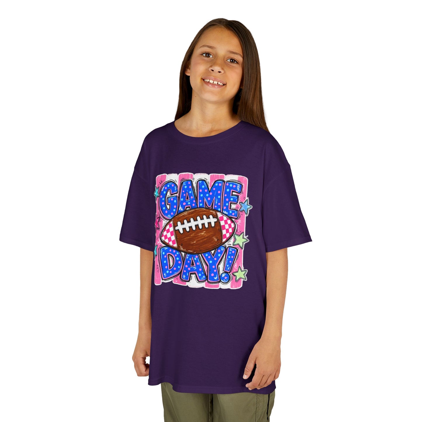 Kids Tee — "Game Day!" Football Graphic