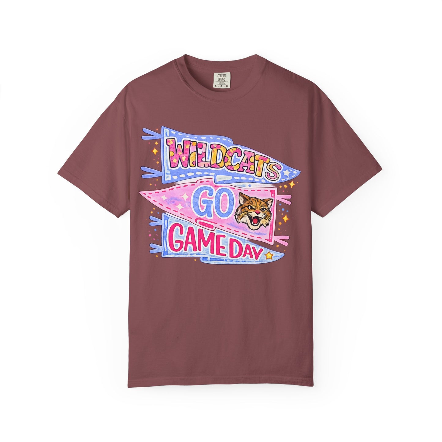 Wildcats Go Game Day T-Shirt — Retro Pennant College Football Tee