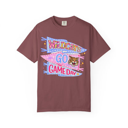 Wildcats Go Game Day T-Shirt — Retro Pennant College Football Tee