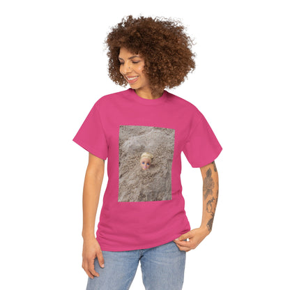 Face Buried in Sand T-Shirt | Beach Photo Tee, Sandcastle Fun