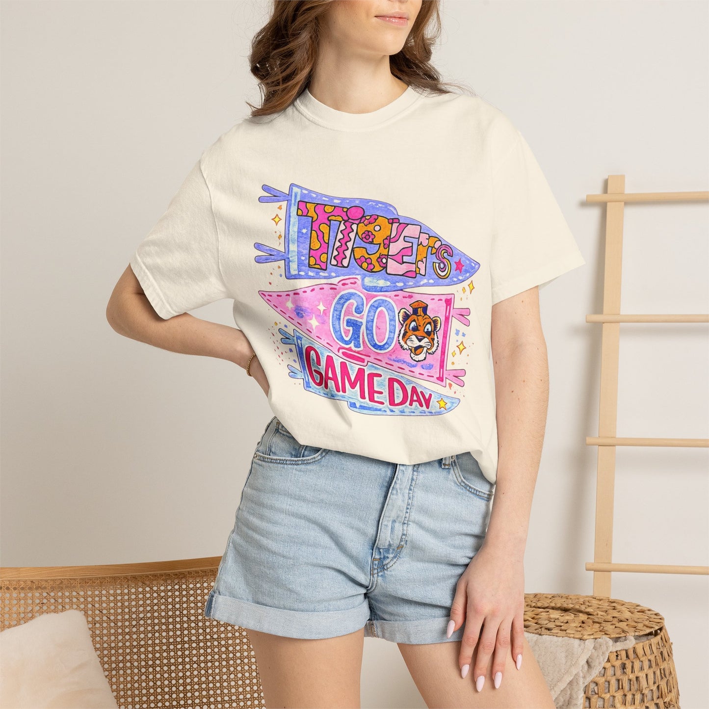 Game Day Pennant T-Shirt - 'Let's Go Game Day' Cheer Tee