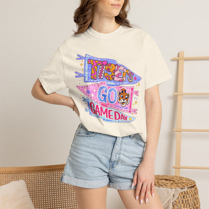 Game Day Pennant T-Shirt - 'Let's Go Game Day' Cheer Tee