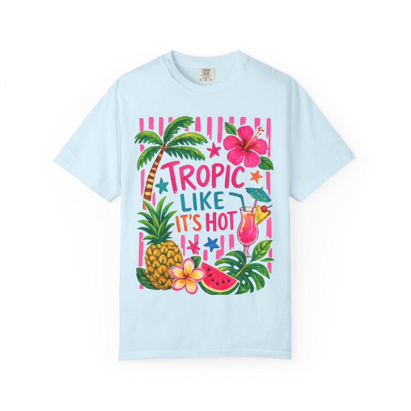 T-Shirt — Tropic Like It’s Hot Tropical Pineapple & Cocktail Summer Tee