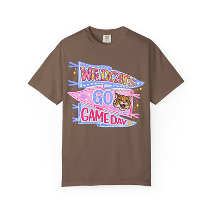 Wildcats Go Game Day T-Shirt — Retro Pennant College Football Tee