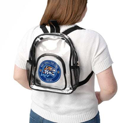Clear Stadium Backpack Tigers Logo — Transparent Game Day Bag
