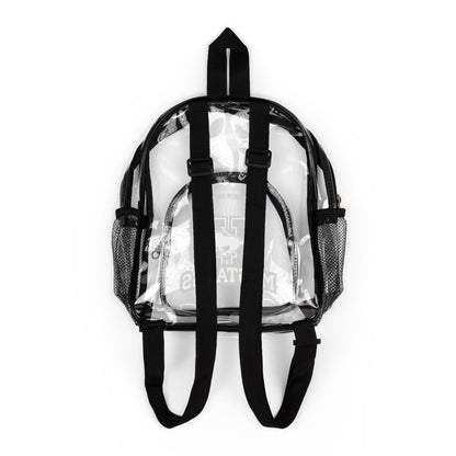 Clear Stadium Backpack with Custom Mustangs Logo – See-Through School/Team Bag