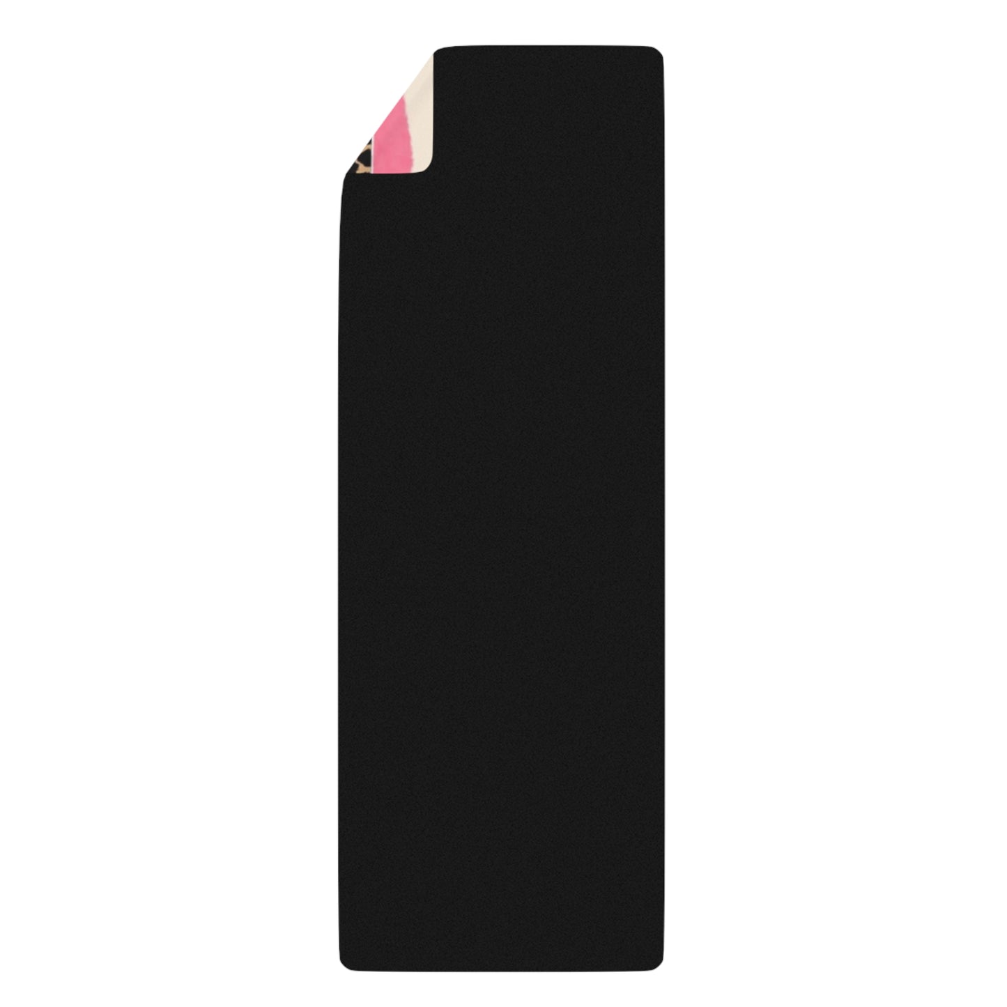 Leopard Star Rubber Yoga Mat — Non-Slip Pink Accent Fitness Mat