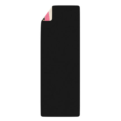 Leopard Star Rubber Yoga Mat — Non-Slip Pink Accent Fitness Mat