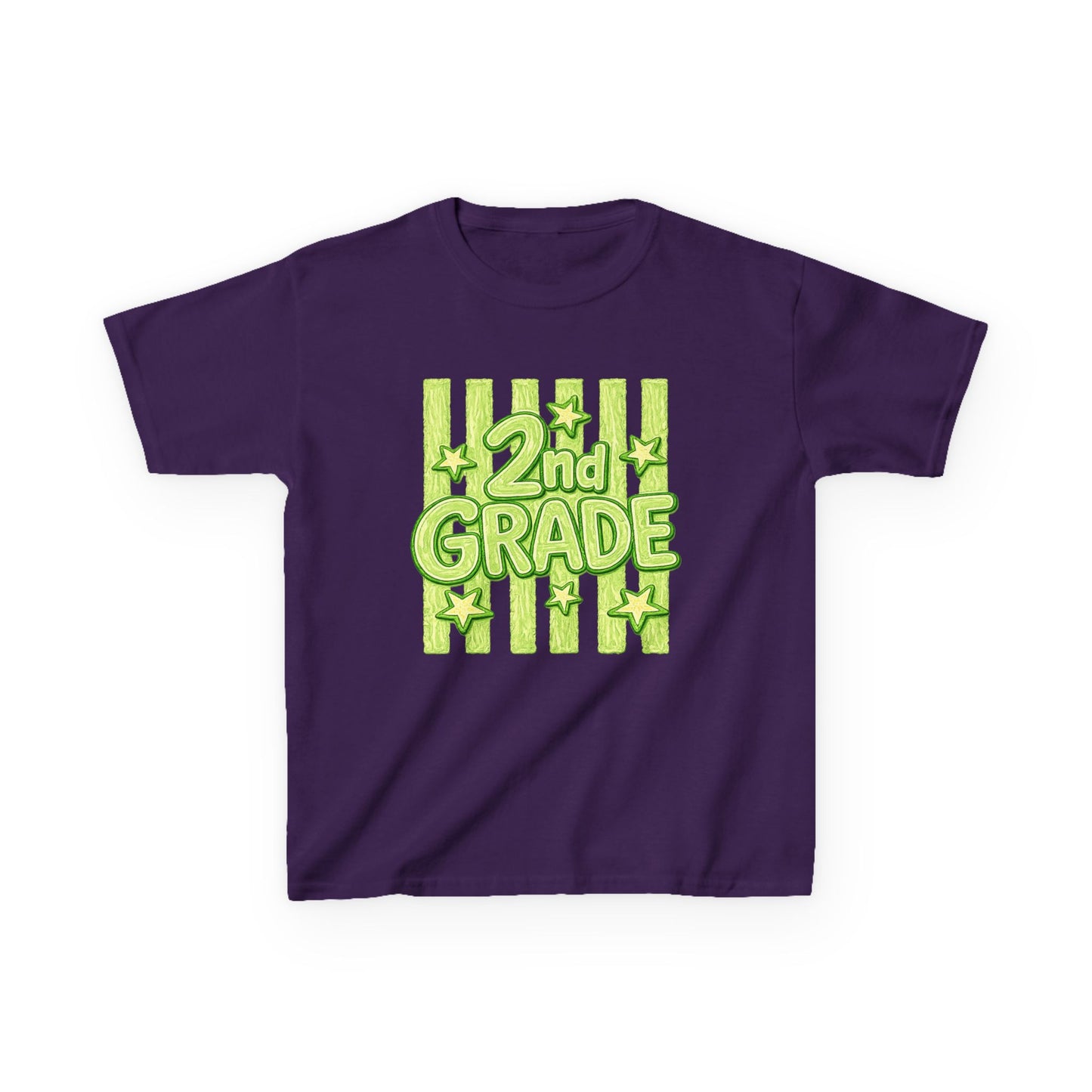 2nd Grade Kids T‑Shirt — Bright Green Back-to-School Tee