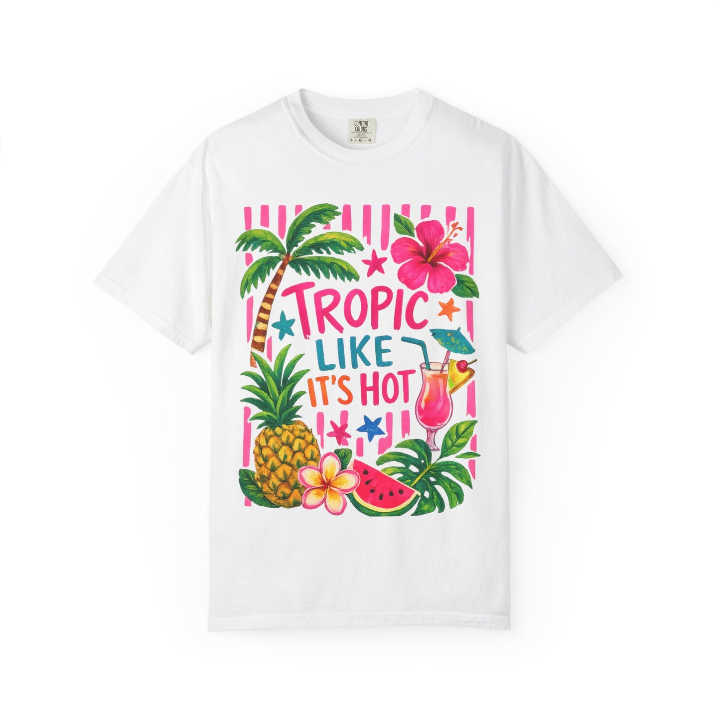 T-Shirt — Tropic Like It’s Hot Tropical Pineapple & Cocktail Summer Tee