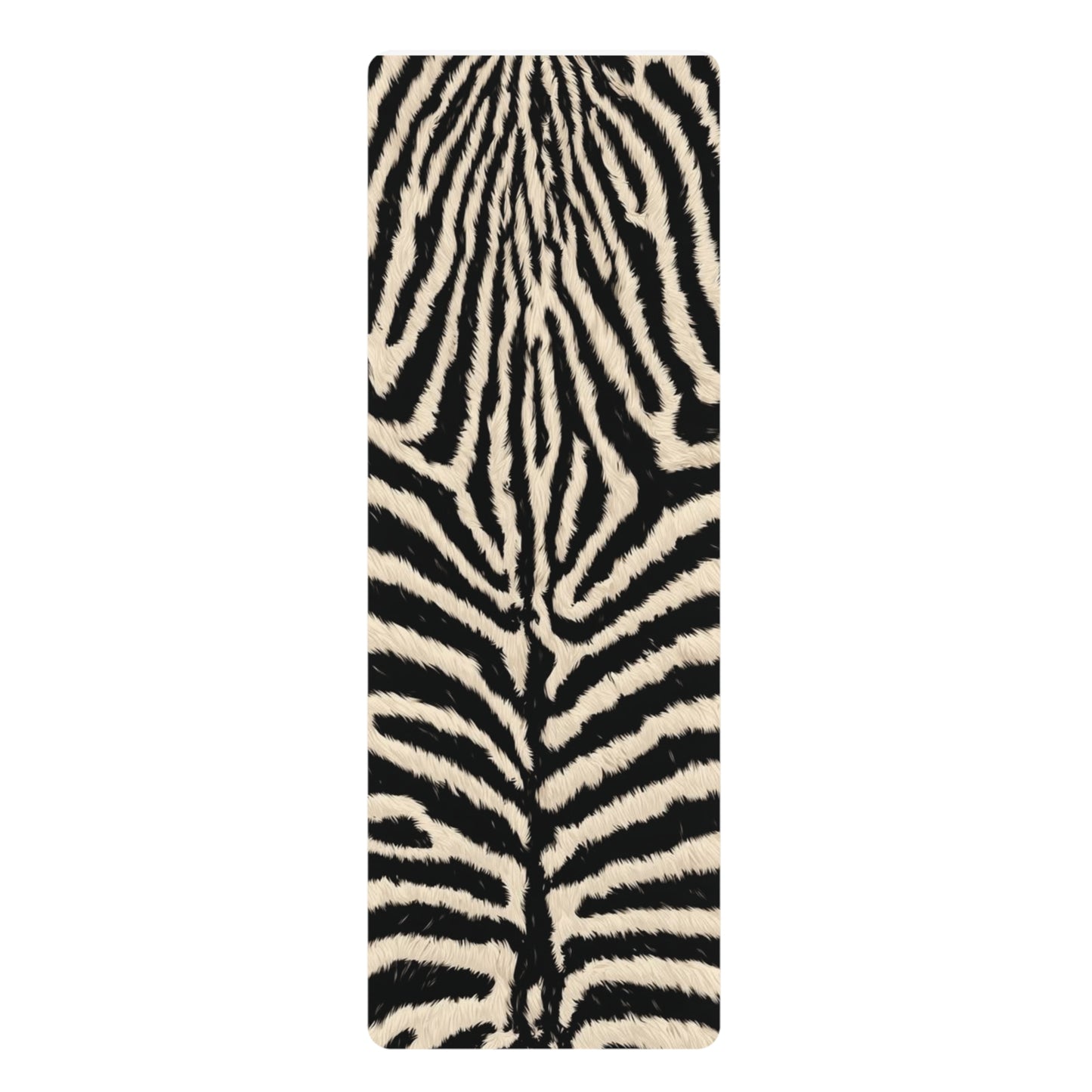 Zebra Print Rubber Yoga Mat — Non-Slip Animal Pattern Fitness Mat