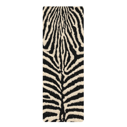 Zebra Print Rubber Yoga Mat — Non-Slip Animal Pattern Fitness Mat