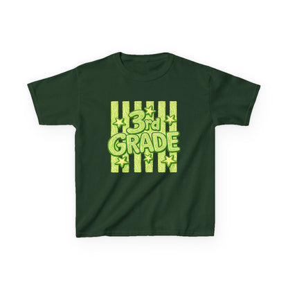 3rd Grade Kids T‑Shirt — Bright Green Back-to-School Shirt for Boys & Girls