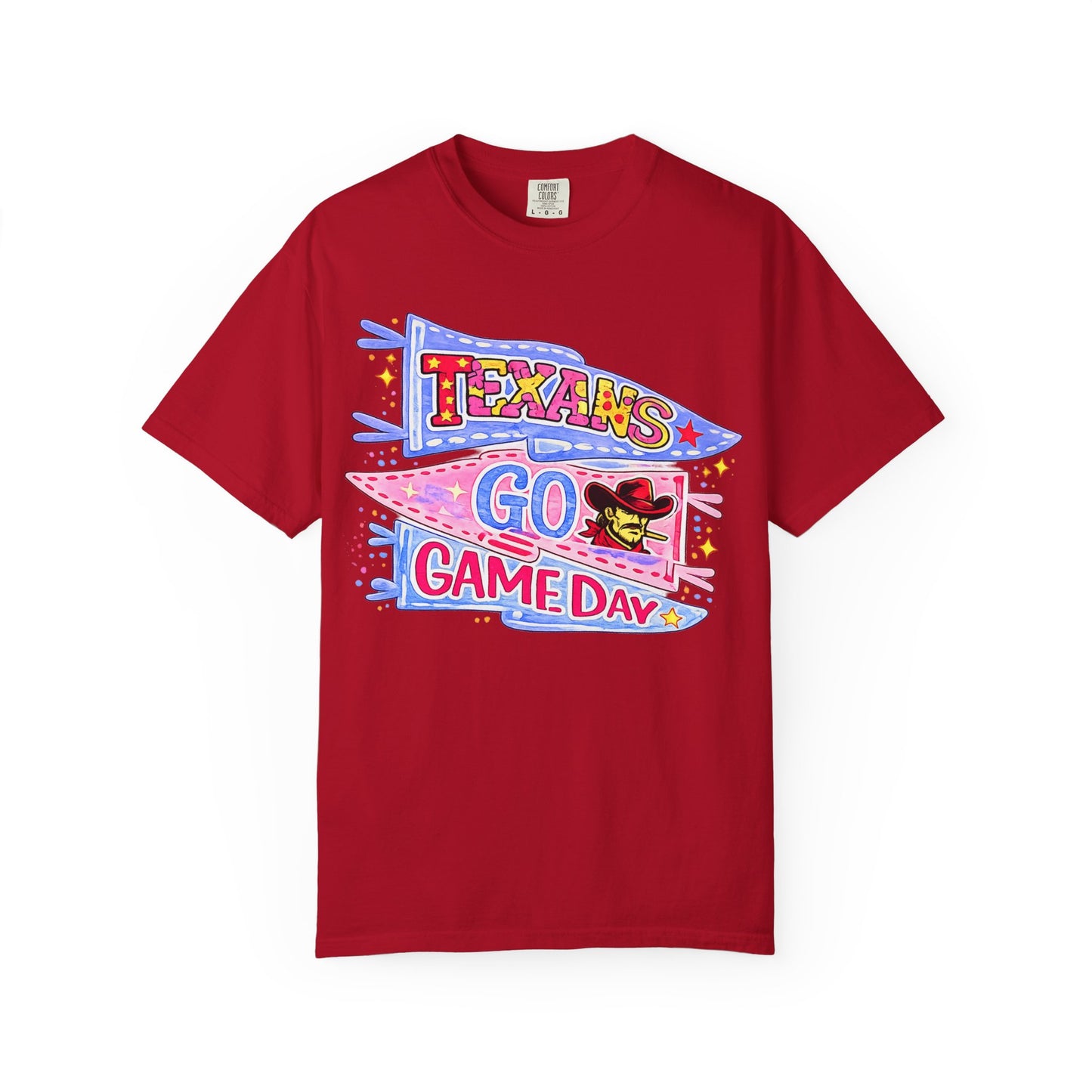 T-Shirt — Texans Go Game Day Pennant Graphic Tee