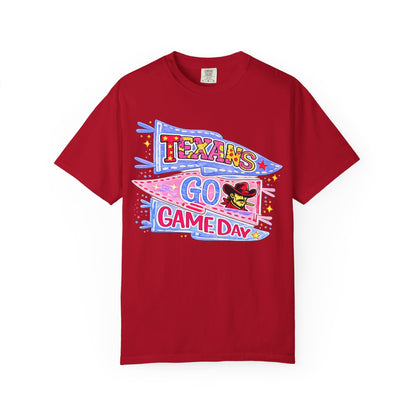 T-Shirt — Texans Go Game Day Pennant Graphic Tee