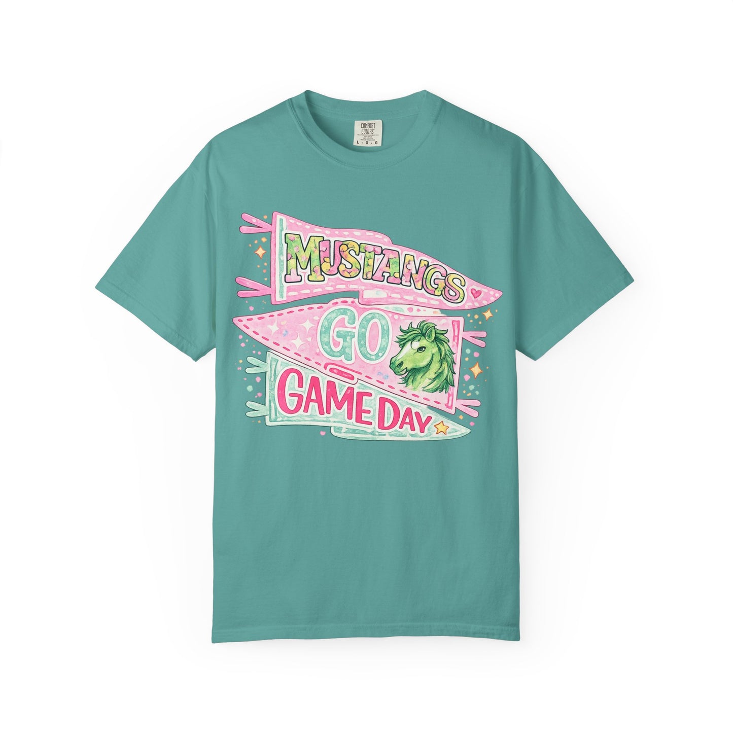 Mustangs Go Game Day T-Shirt — School Spirit Vintage Pennant Tee