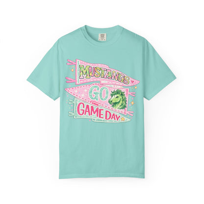 Mustangs Go Game Day T-Shirt — School Spirit Vintage Pennant Tee
