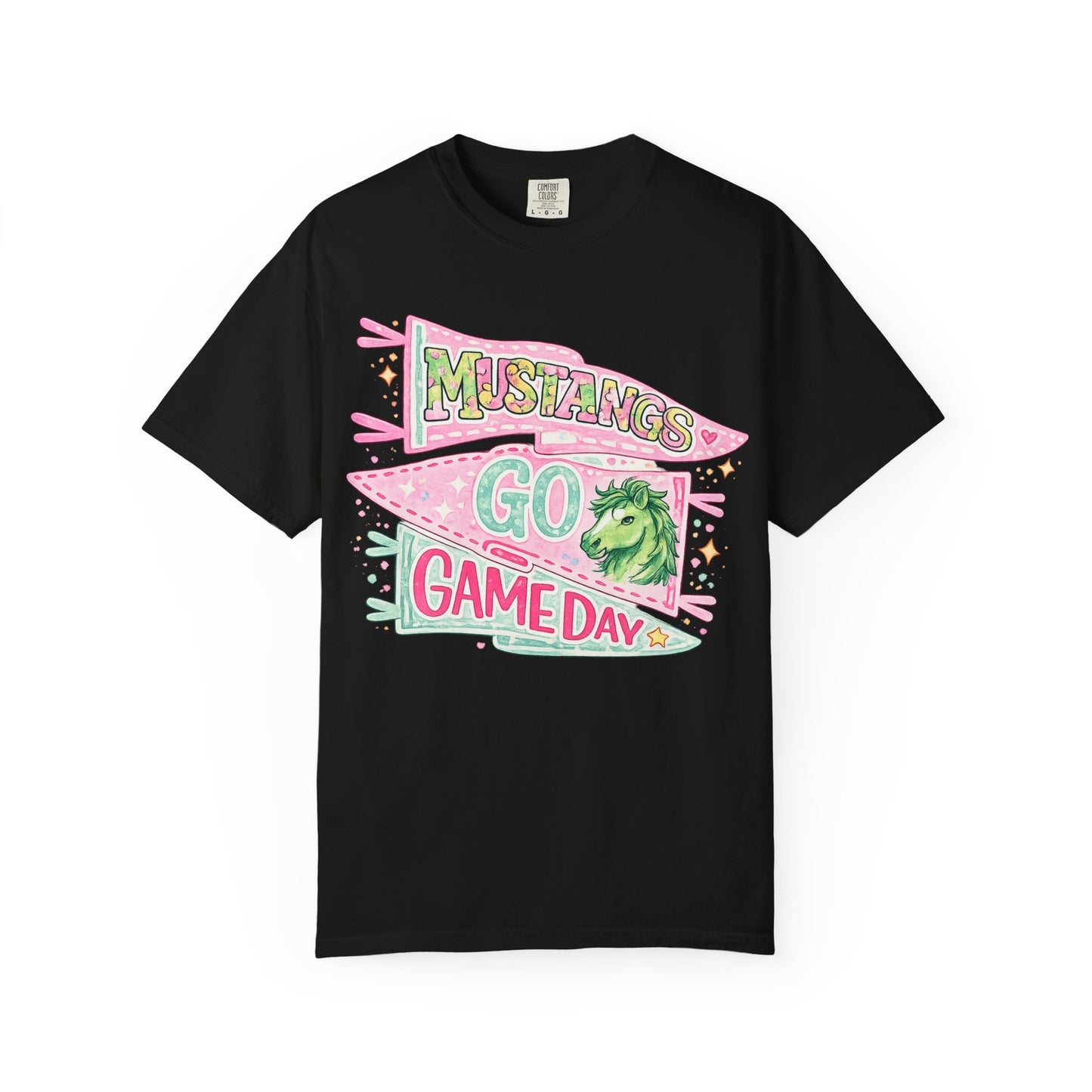 Mustangs Go Game Day T-Shirt — School Spirit Vintage Pennant Tee