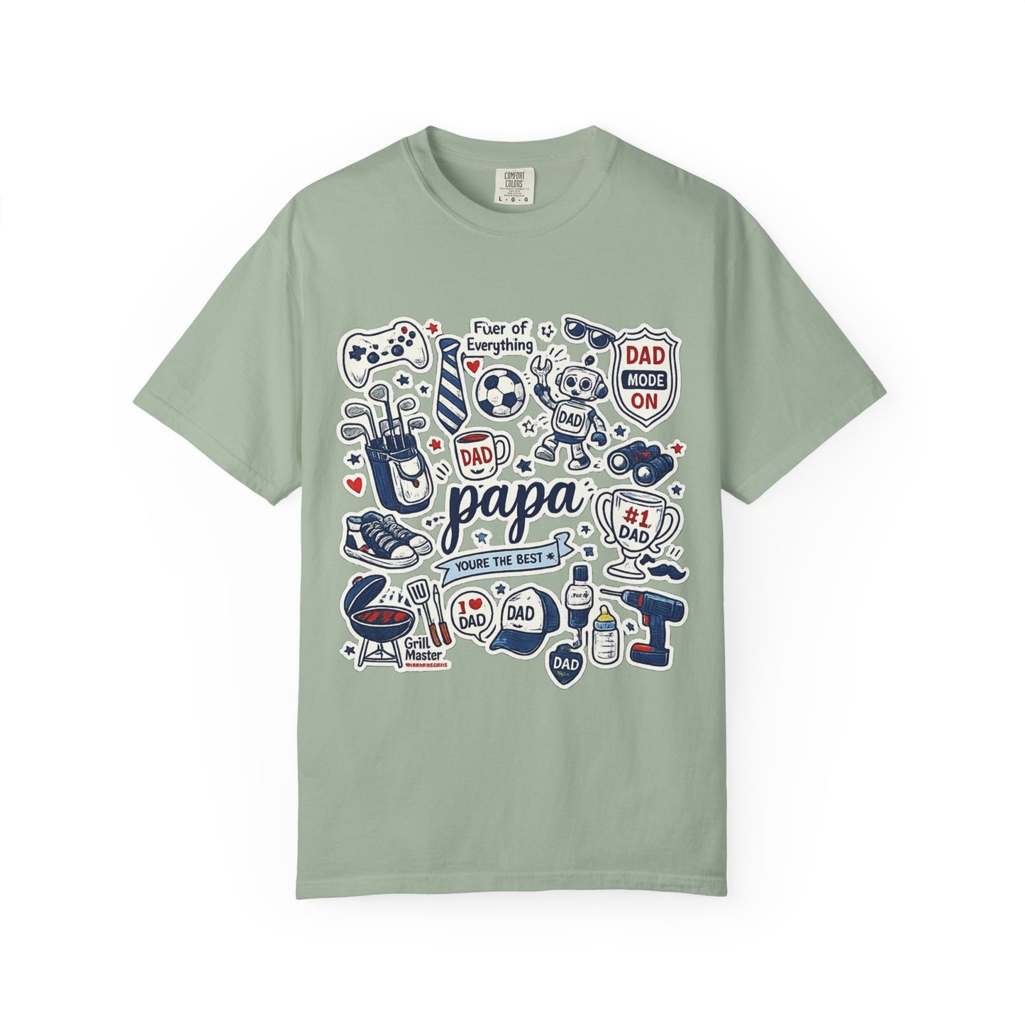 Papa Dad Doodle T-Shirt — Father's Day Gifts, #1 Dad Graphic Tee
