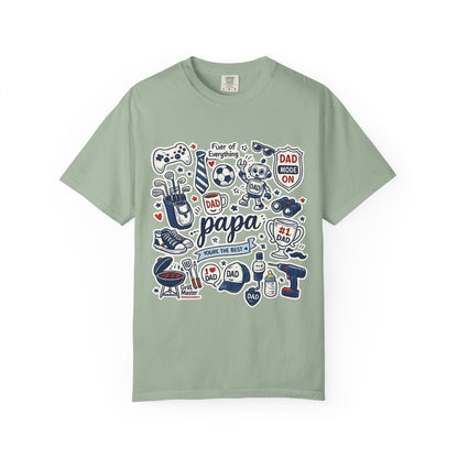 Papa Dad Doodle T-Shirt — Father's Day Gifts, #1 Dad Graphic Tee