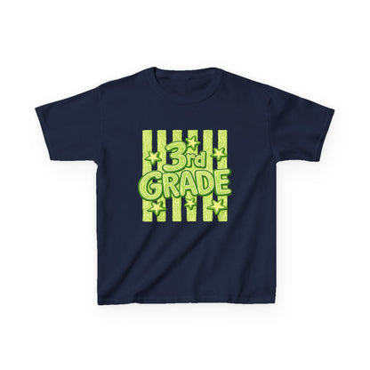 3rd Grade Kids T‑Shirt — Bright Green Back-to-School Shirt for Boys & Girls