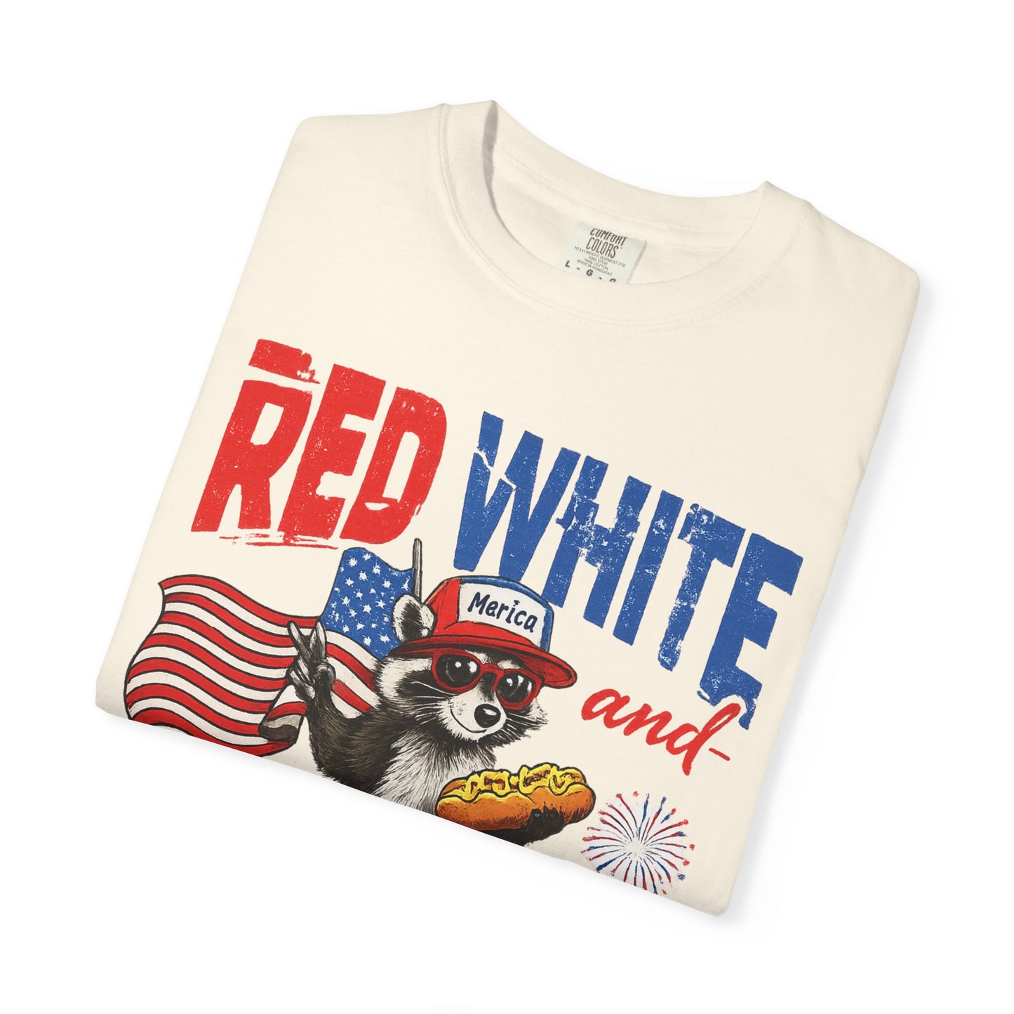 Patriotic 'Red White and Feral' T-Shirt – Funny Raccoon 4th of July Tee