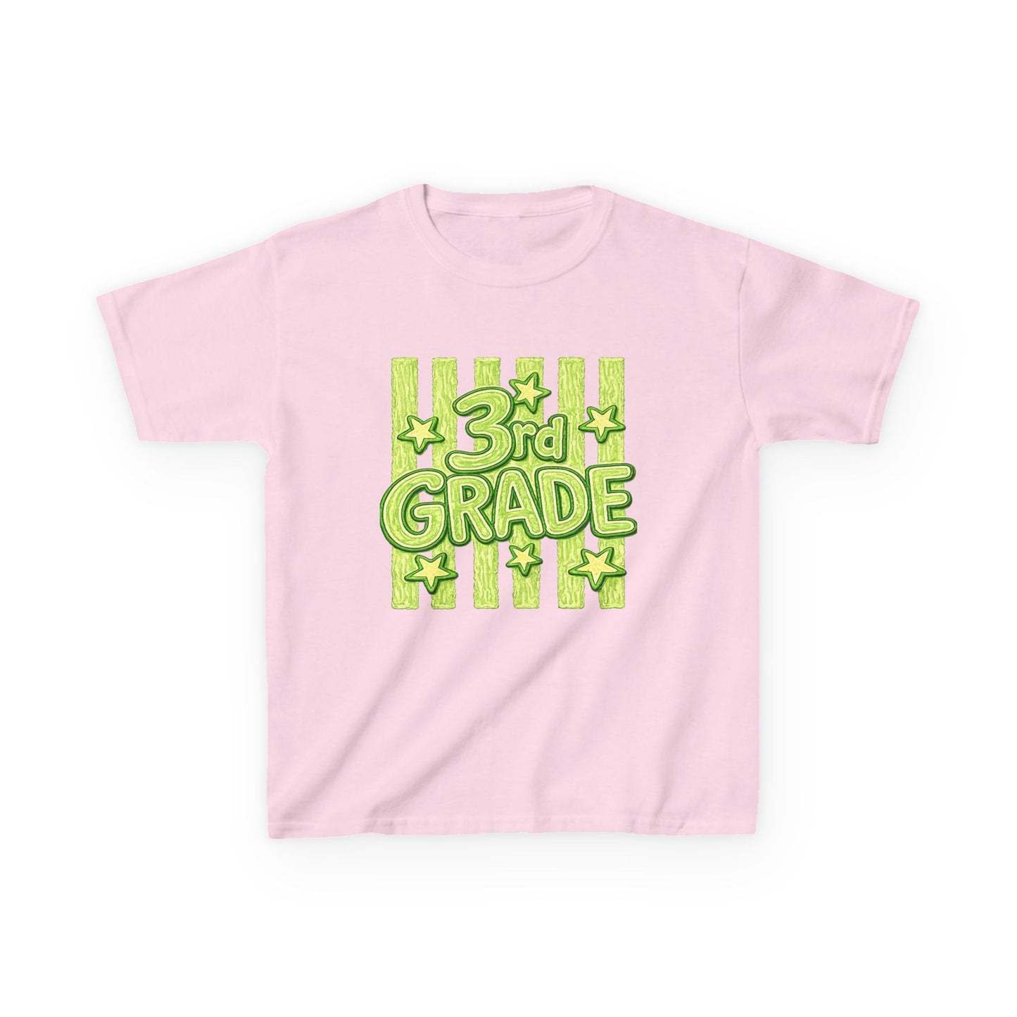 3rd Grade Kids T‑Shirt — Bright Green Back-to-School Shirt for Boys & Girls