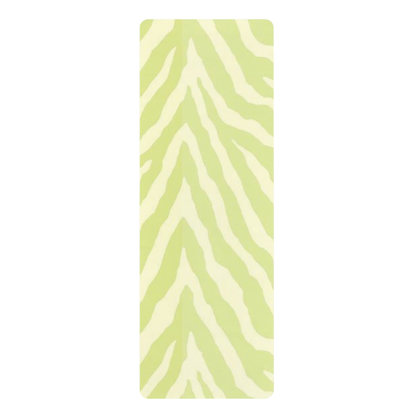 Lime Zebra Print Rubber Yoga Mat — Non‑Slip Eco Grip for Home & Studio