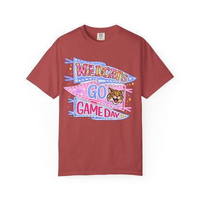 Wildcats Go Game Day T-Shirt — Retro Pennant College Football Tee