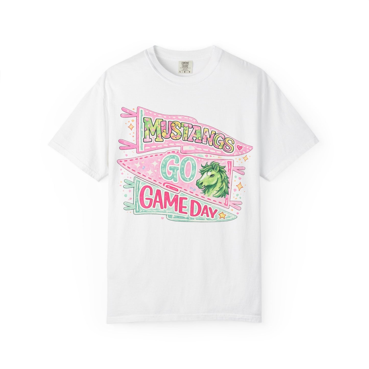 Mustangs Go Game Day T-Shirt — School Spirit Vintage Pennant Tee