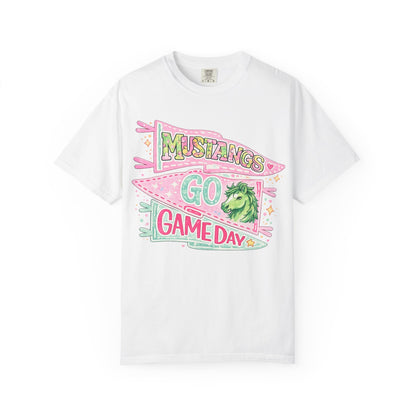 Mustangs Go Game Day T-Shirt — School Spirit Vintage Pennant Tee